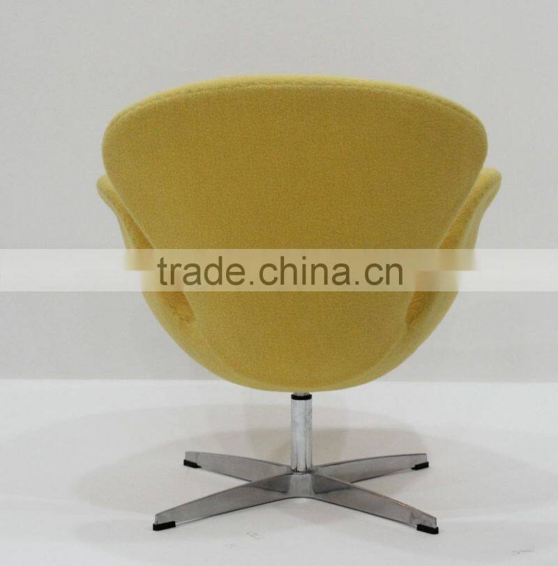 relica FRP fabric Swivel /lifting swan chair with stainless steel base designed by Arne Jacobsen