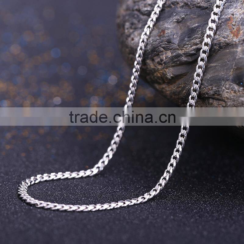 hot new products for 2015 latest design rhodium plated curb chain necklaces jewellery
