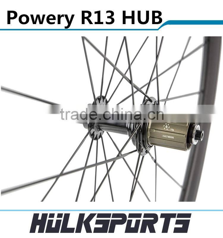 38mm clincher light wheelset Black Powerway R13 Hub 700c Road Bicycle Carbon Wheel 38mm Clincher 23mm Width Racing Cycle Wheels