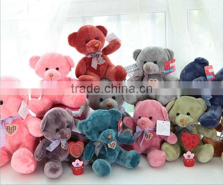 colorful plush toy bear wholesale for company promotion gifts