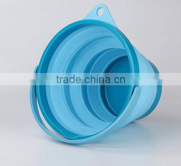 Portable Space Saver Outdoor New Collapsible silicon Round Water Bucket Container