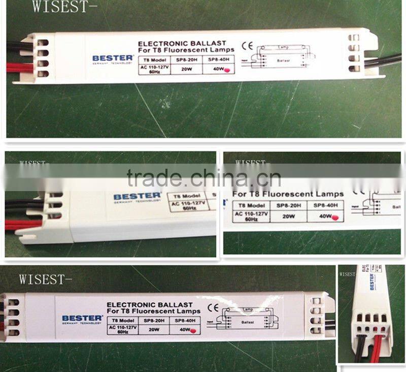 t5/t8 double tube fluorescent light fixture 2x36w with pc cover