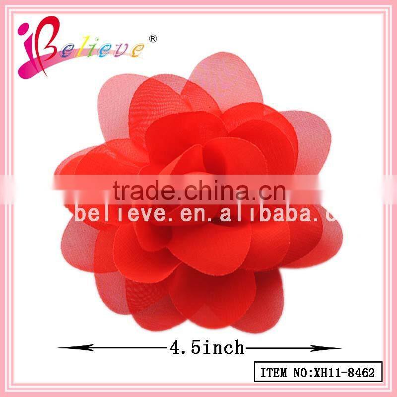Newly handmade solid fabric ribbon flower hair clip korean hair accessories (XH11-8462)