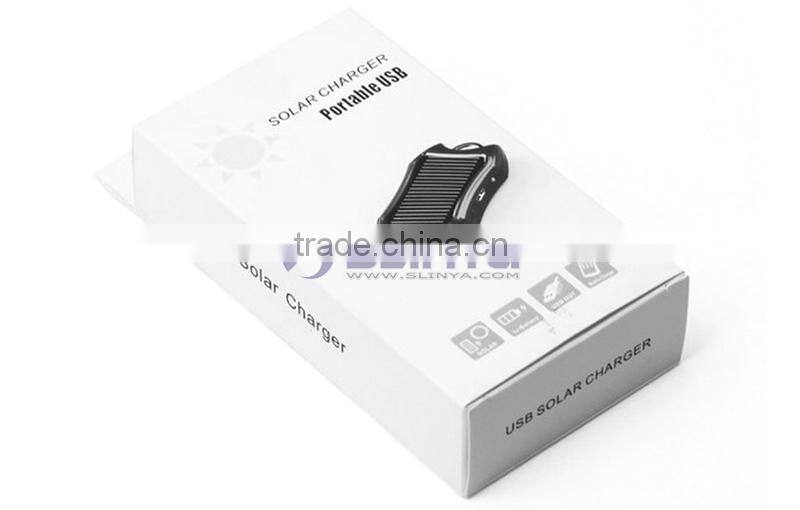 300LM High Light 1200mah Solar Battery 3 LED Flashlight with Keychain