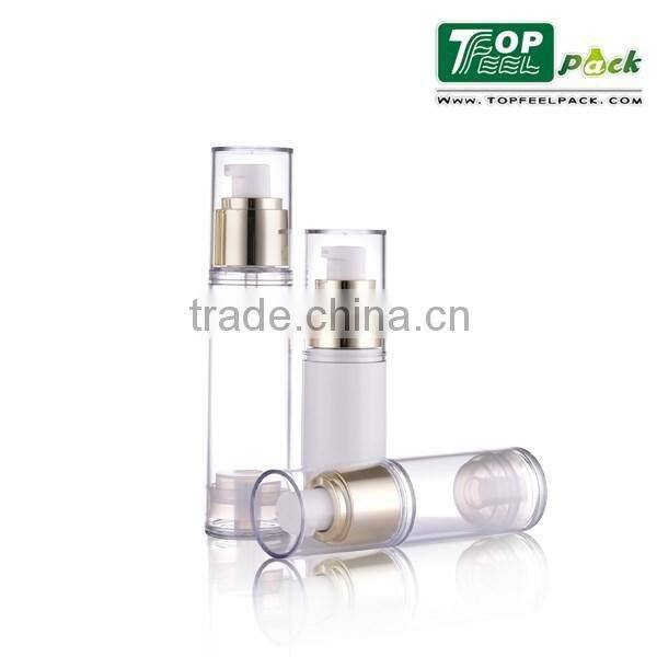 Round plastic airless lotion bottle with pump 50ml/100ml