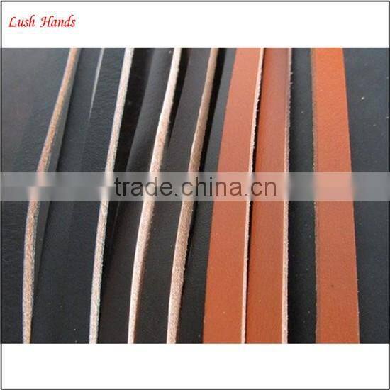 5mm buff flat leather cord for shoelace