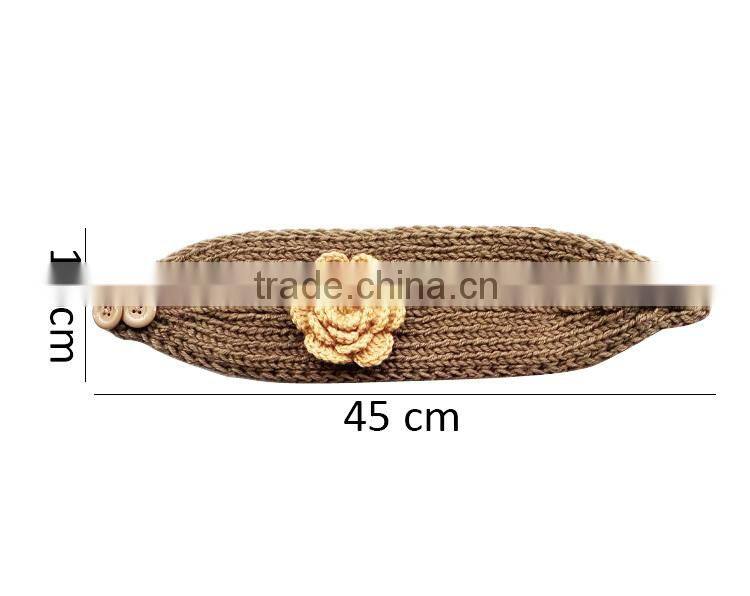 Beautiful Flower Crochet Fashion Lady Knitted Headband Headwear