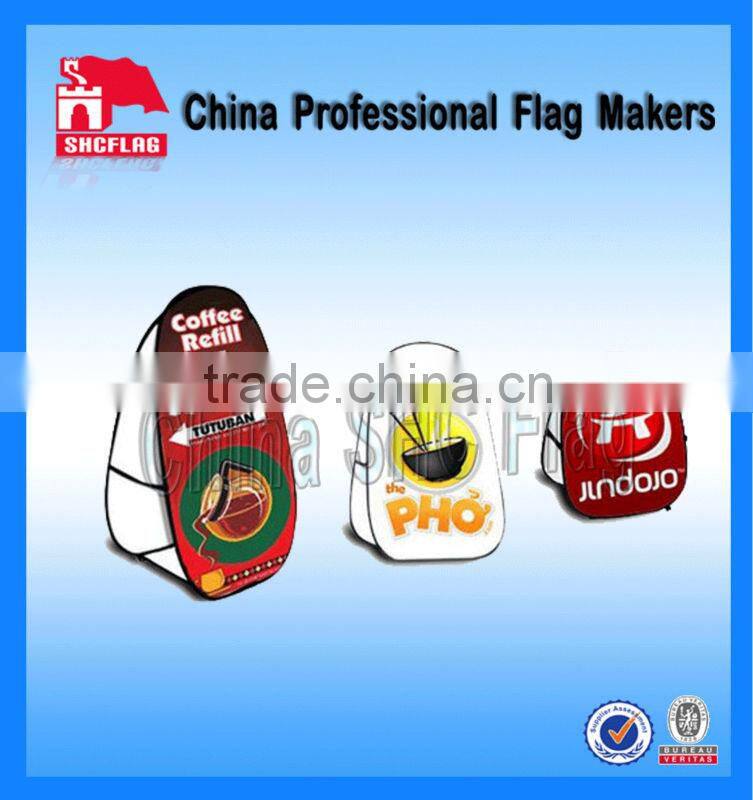 2014 new product logo printing with pop up a frame banner