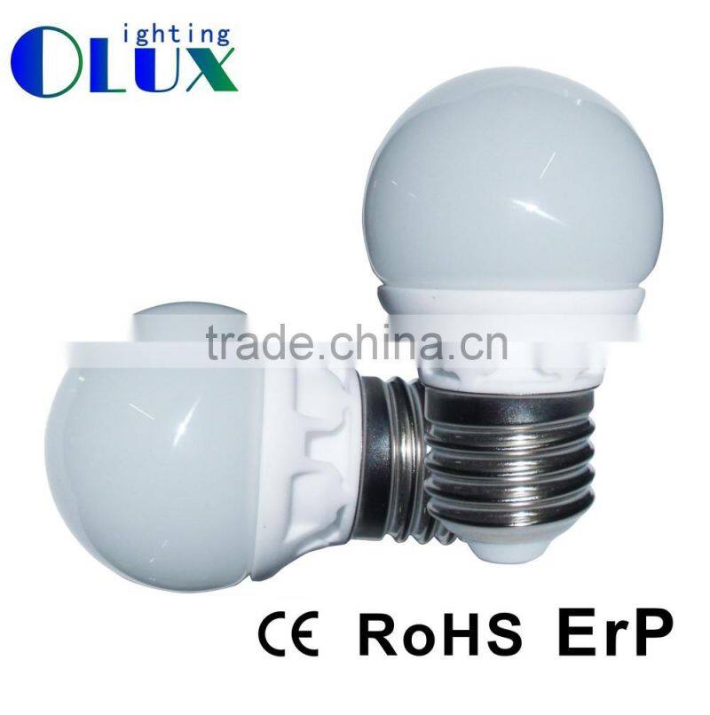 Heat-conductive plastic housing light E14/E27 base 2835SMD 4.5W 6W available AC200-265V G45 led bulb led lighting