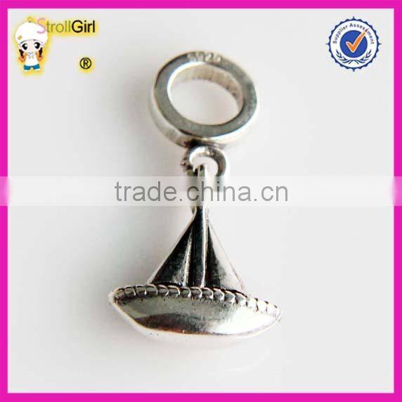 European Skull charm 925 sterling silver Dangle Charm Pendant for Bracelet