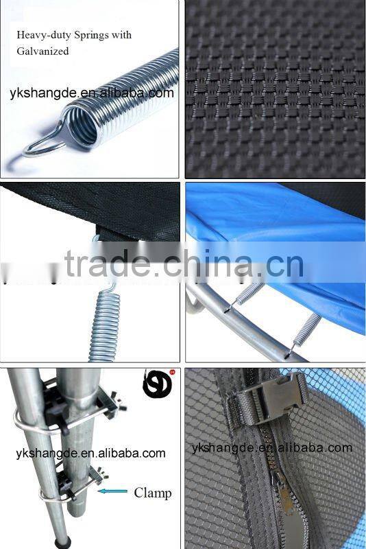 6ft kids trampoline with inside safety net and roof