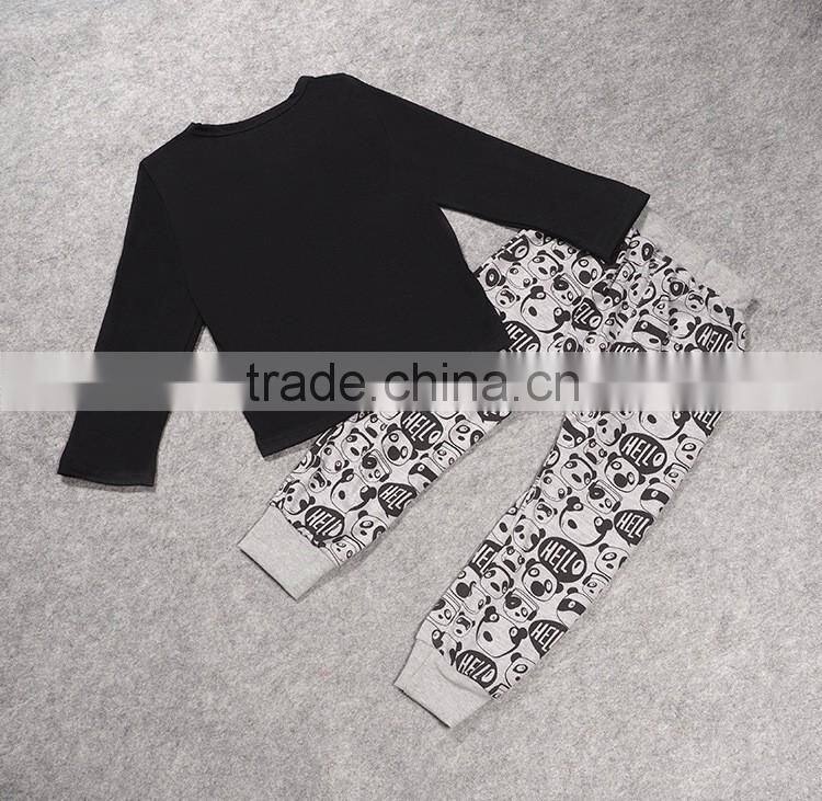 2016 Factory new fashion spring child clothes for 2 pieces long sleeve baby boy clothing set wholesale kids clothes (ulik-AC079)
