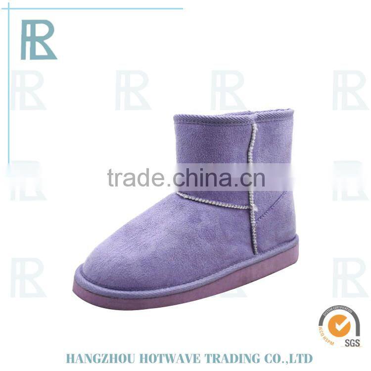 Fur Lining cashmere flower young girls winter boots