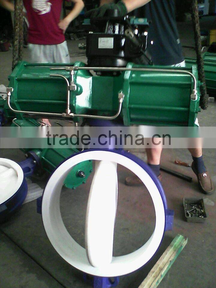 AW series Pneumatic actuator with high pressure butterfly valve