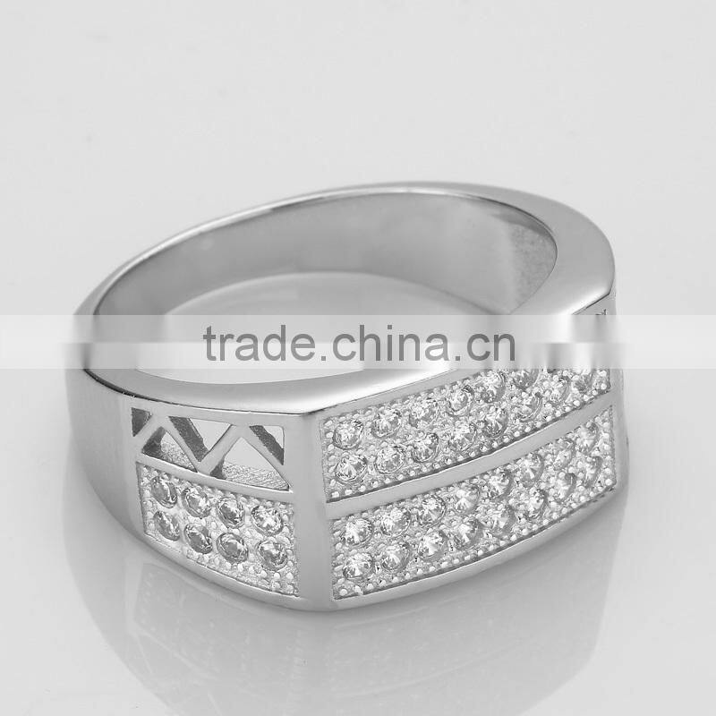 CYW exquisite cubic zirconia engagement rings 925 sterling silver rings for men