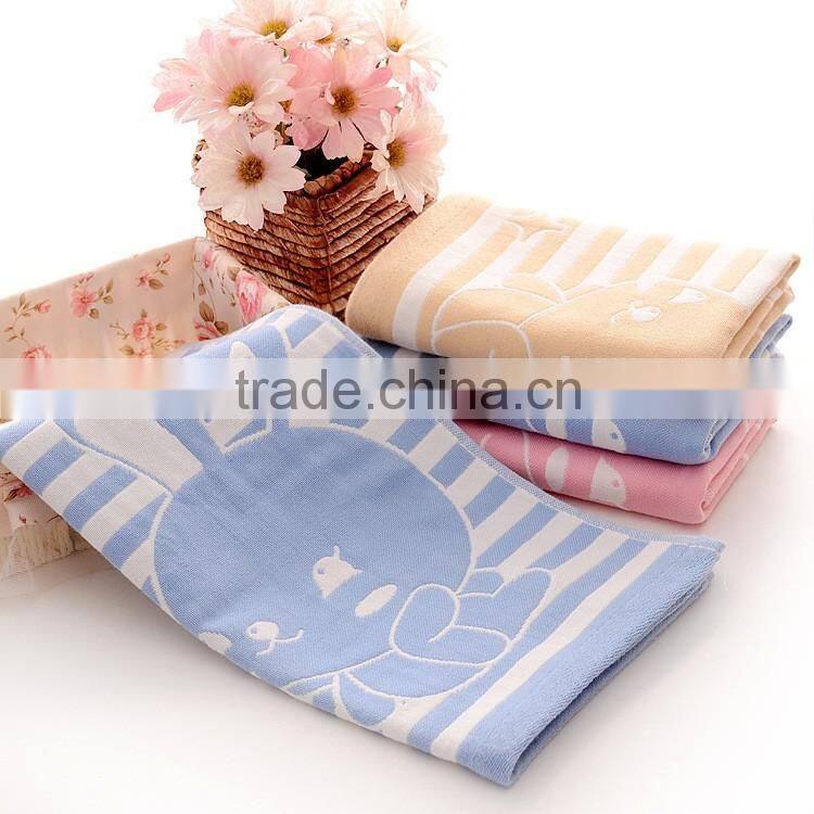 Children Square cotton three layers gauze face towel