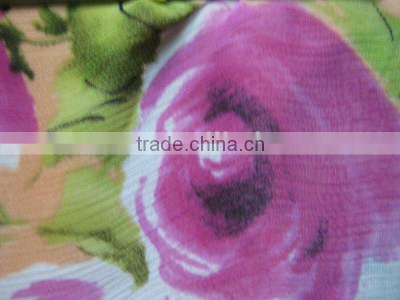 poly 75d print chiffon fabric