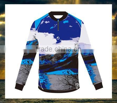 Top 2016 custom made sublimation fishing jerseys for men long sleeve tournament fishing shirts