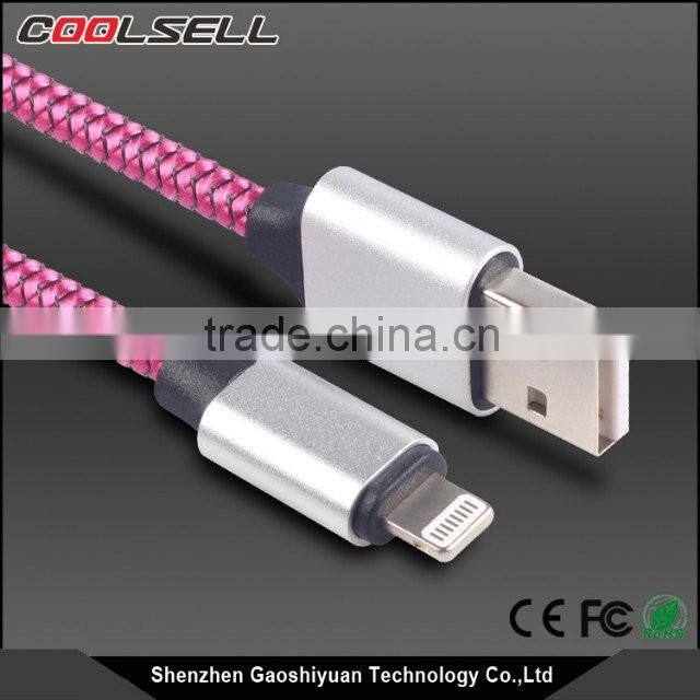 Reliable Braided MFi usb cable MFi Certified Charging and Syncing usb data cable for iPhone 6s