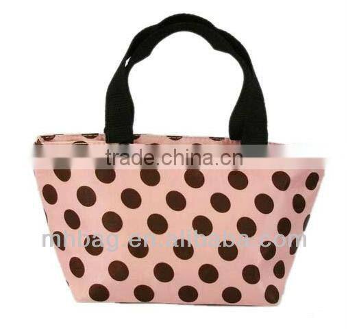 round point satin/microfiber shopping pouch