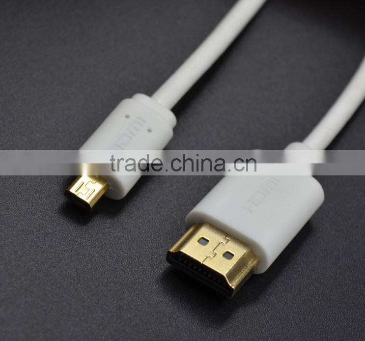 HDMI type A to type D micro HDMI cable high quality 19+1 high speed 4K