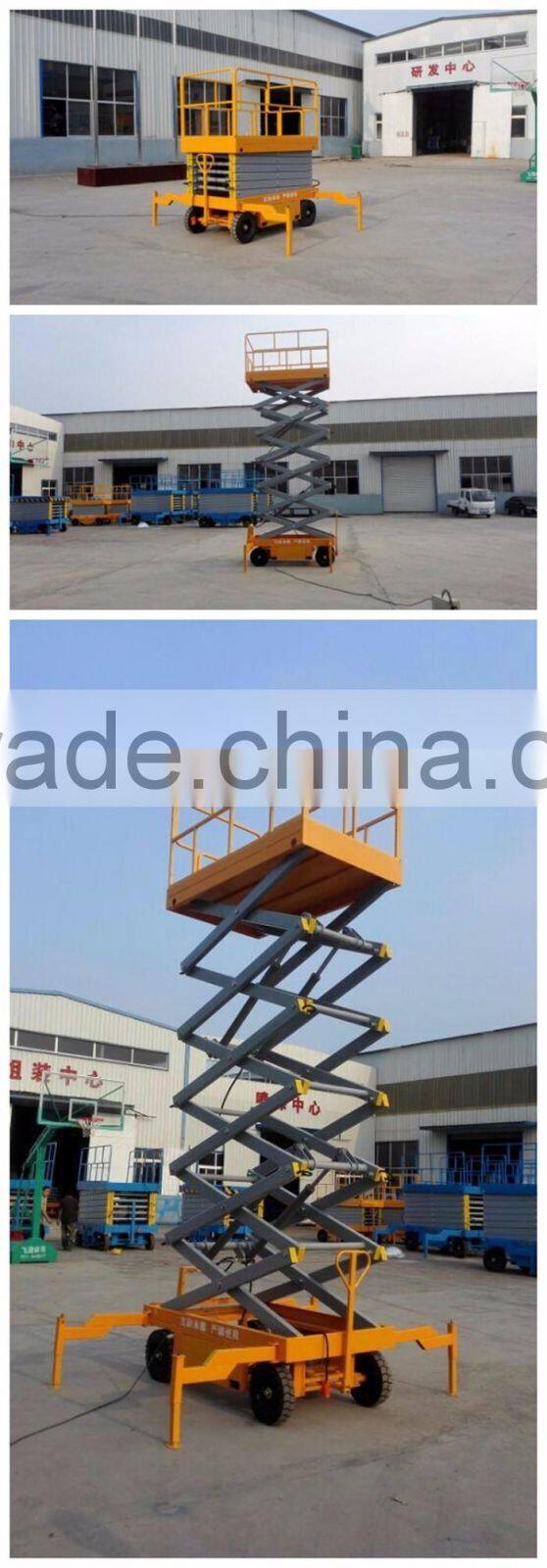6m hydraulic mobile man scissor lift elevator