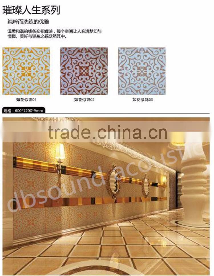 Eco-Friendly Sound Insulation Polyester Fiber Acoustic Ceiling Panel for living room decoration