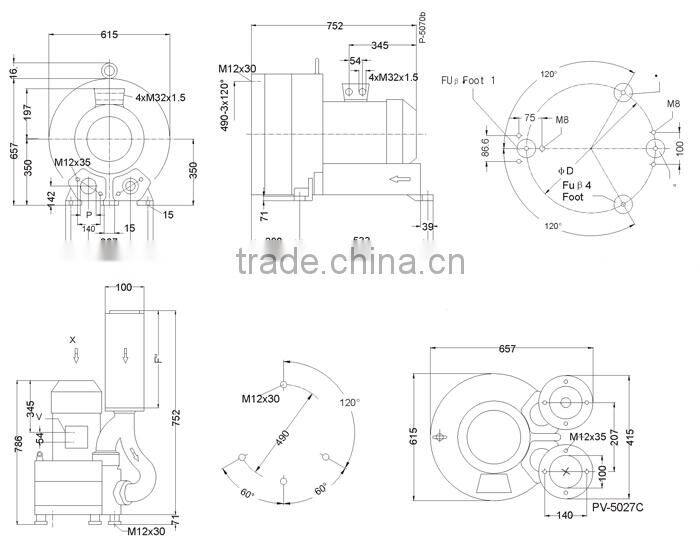 2RB940 H27 15KW Side Channel blower