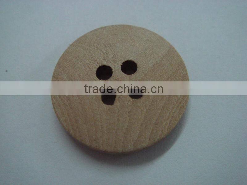 17.5mm shirt used natural color coat 4 holes custom wood button