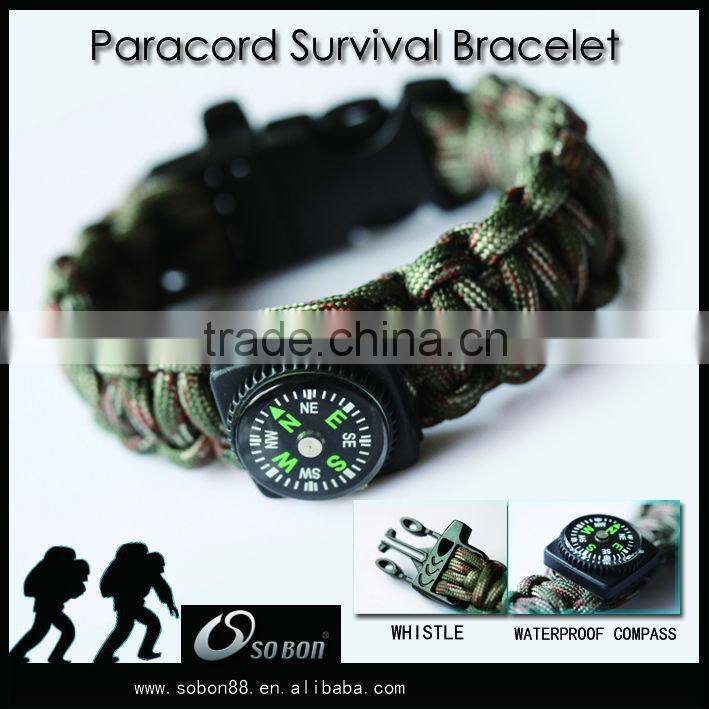 compass survival bracelet making material paracord