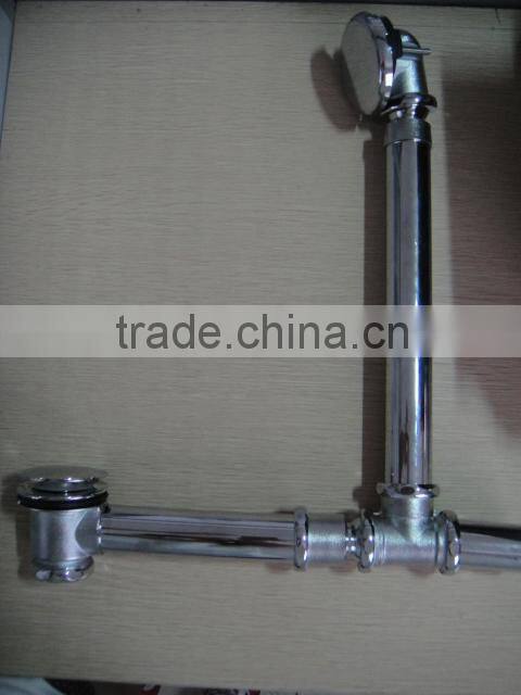 exposed overflow and drain for freestanding baths