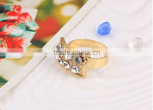 Fashionable Women's crystal dubai gold jewelry Set/