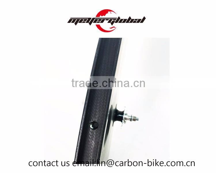 MeyerGlobal Customized decal 700C carbon track bicycle fixie front disc wheels