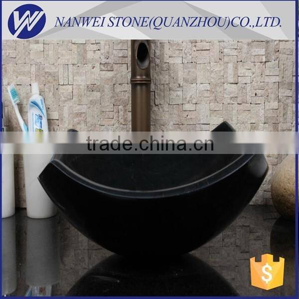 black and grey granite kerbstone and paving stone in city construction project stone material