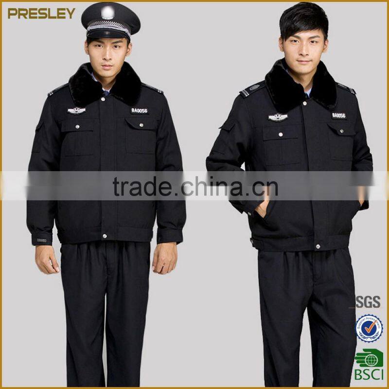 custom padded winter warm police uniform police work wear uniforms/security guard and police wear