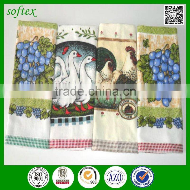 China factory wholesale oem print kitchen cloths cotton