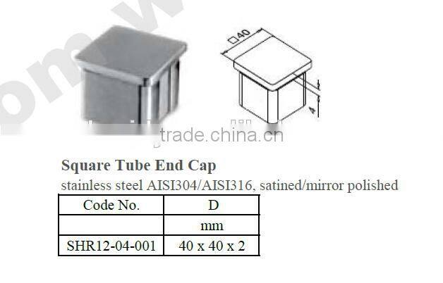 stainless steel installation post end cap fat/ arched