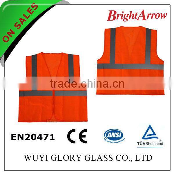 100% polyester EN 20471 safety reflective girl's safety hunting vest for usa from china