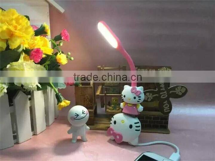 Portable USB LED Light Bendable Mini Lamp Cartoon cute styel USB Port PC Power Bank Partner Computer Tablet PC