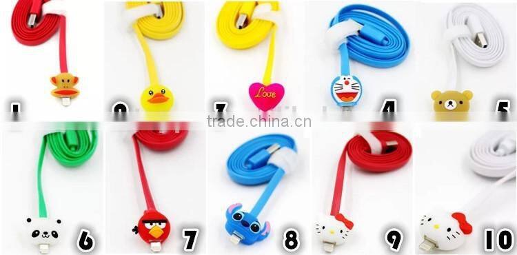 2015 Newest product factory price Led Cartoon Light USB Data Charge cable Cell Phone USB Cable for iPhone 5/5s/5c/6/plus