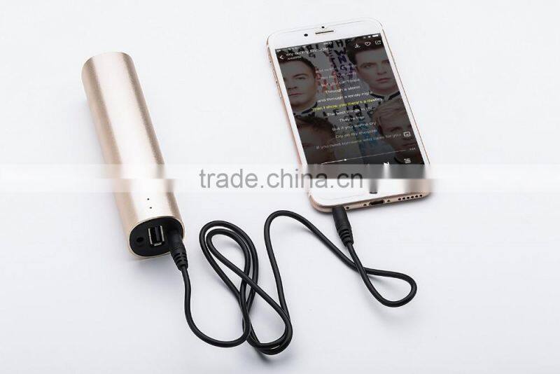 4000mAh Portable USB metal Power Bank Charger Speakers 3 in 1 mini portable bluetooth power bank speaker