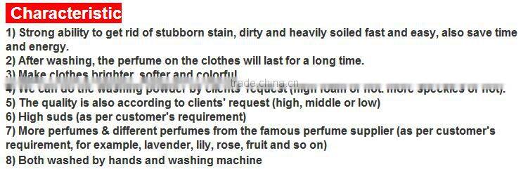 washing powder bulk packing detergent powder rose perfume