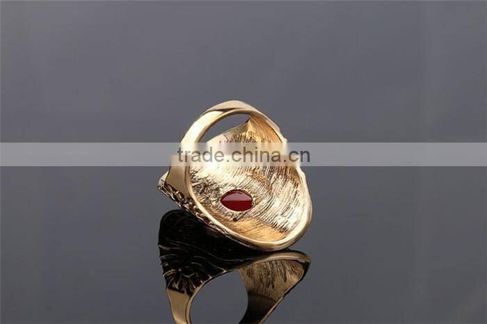 Fashion vintage jewelry zinc alloy gemstone latest gold ring designs for girls