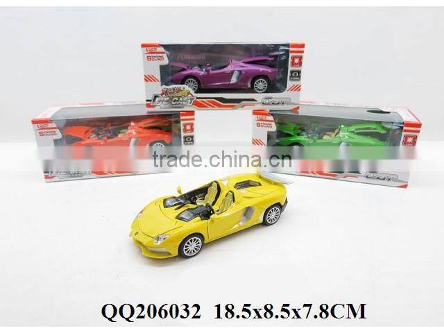 Pull back die cast car with light & IC
