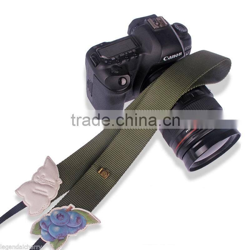 Blueberry Design Green Camera Strap Icon Leather For DSLR Nikon for Canon for Sony LM-09 custom leather camera strap