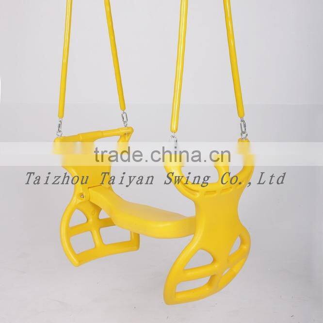 Plastic 2 Seat Glider Swing with Soft Grip Chains