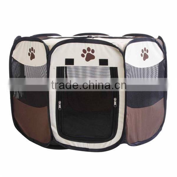 PAW printing Pet Playpen Dog Cat Soft Crate Cage Tent Travel Puppy Portable Exercise
