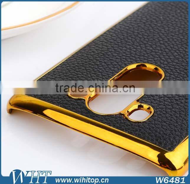 Fancy Mobile Phone Cover PC Chrome Leather Coated for LG G3 Case