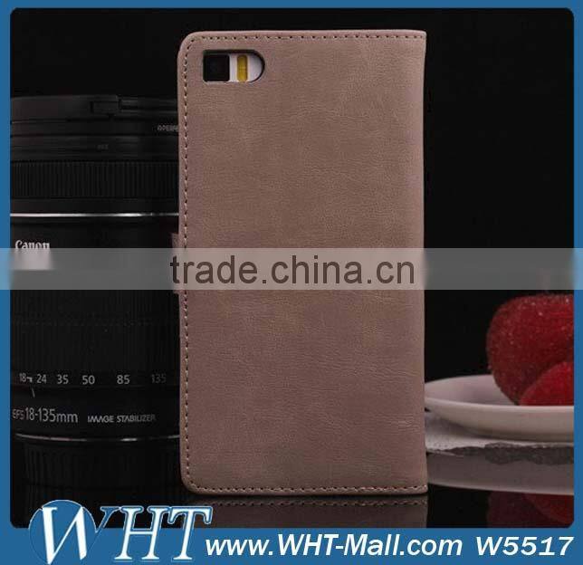 Three Credit Card Slots Leather Flip Case for Xiaomi mi3 Wallet Style Cover