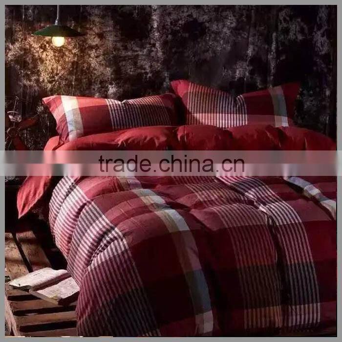 2016 Latest Design 100%cotton Yarn Dyed Plaid Style Duvet Cover and pillow covers